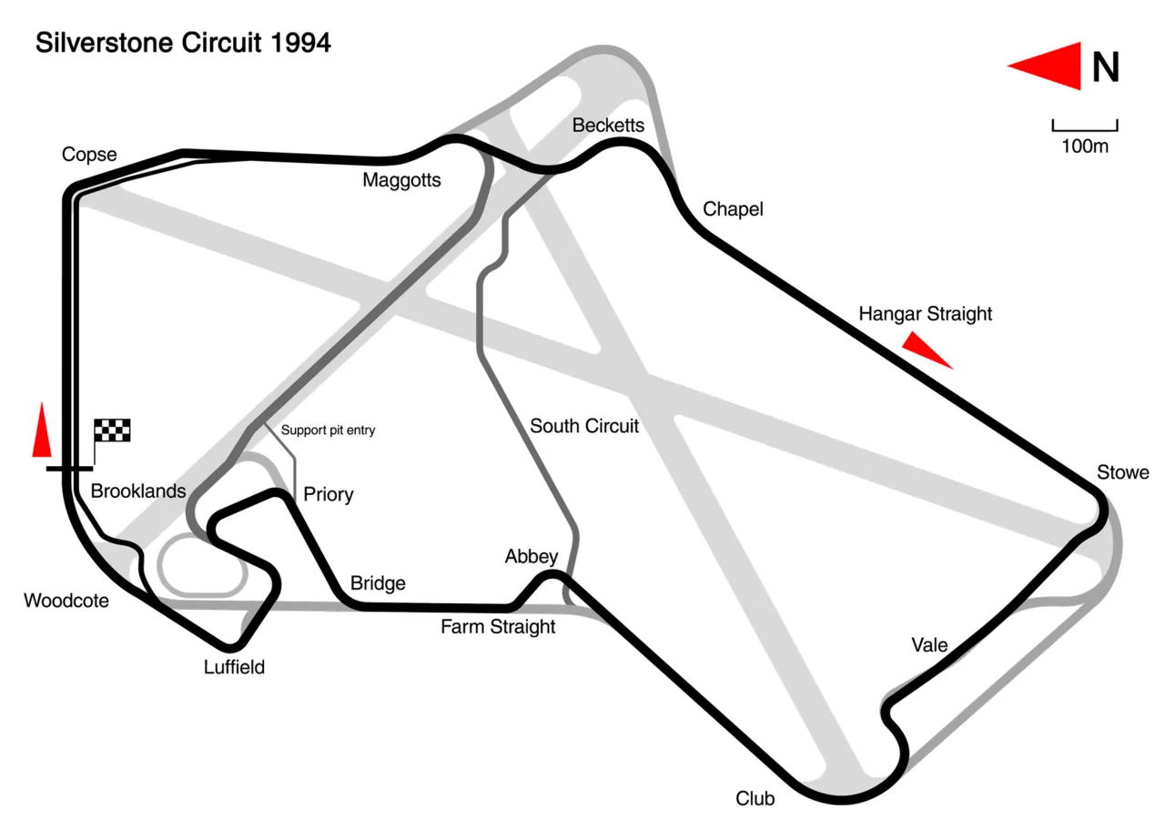 Damon Hill s'impose à Silverstone lors du Grand Prix de Grande-Bretagne 1994