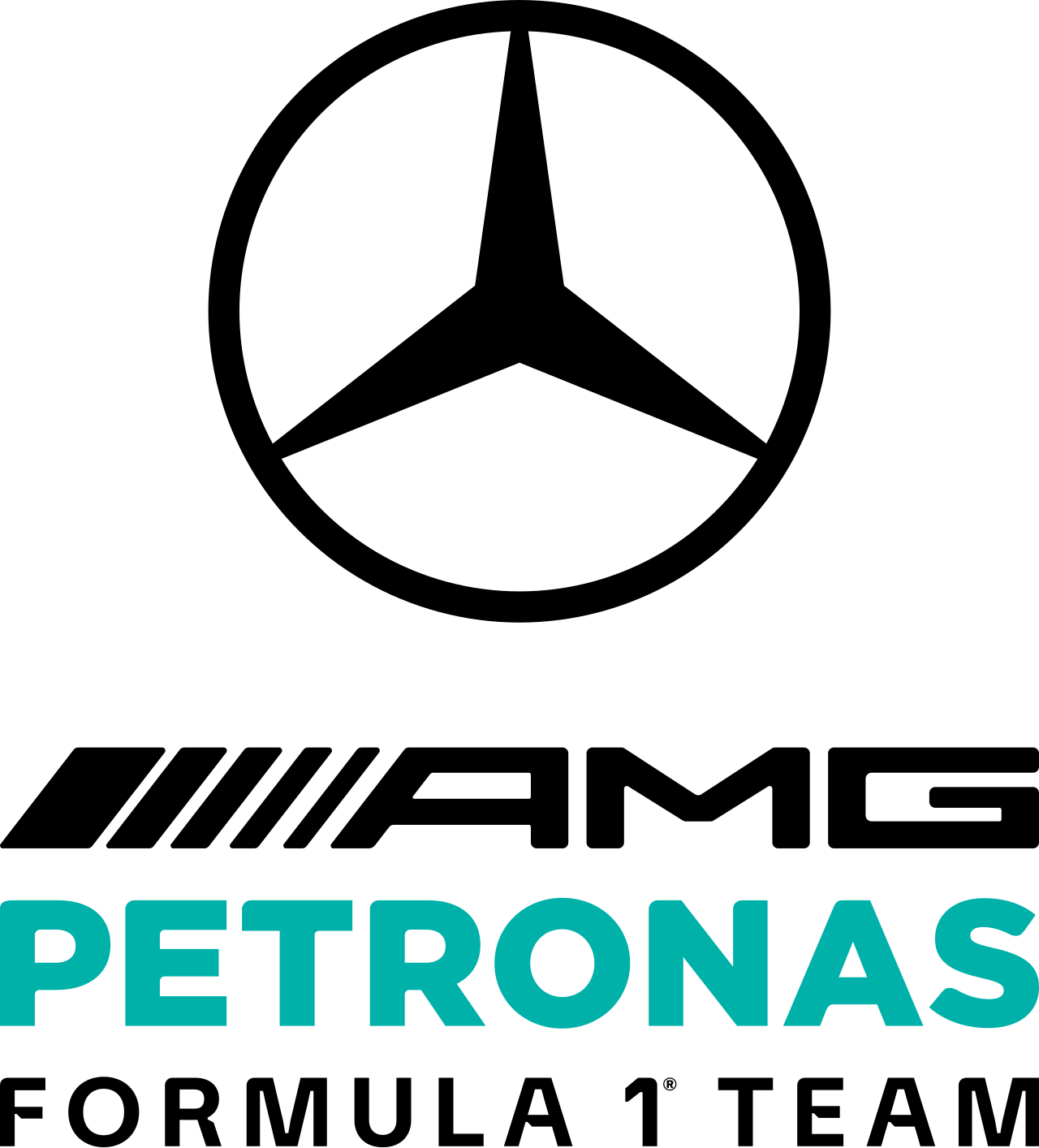 Une monoplace Mercedes-Benz en piste lors d'un week-end de Grand Prix de Formule 1