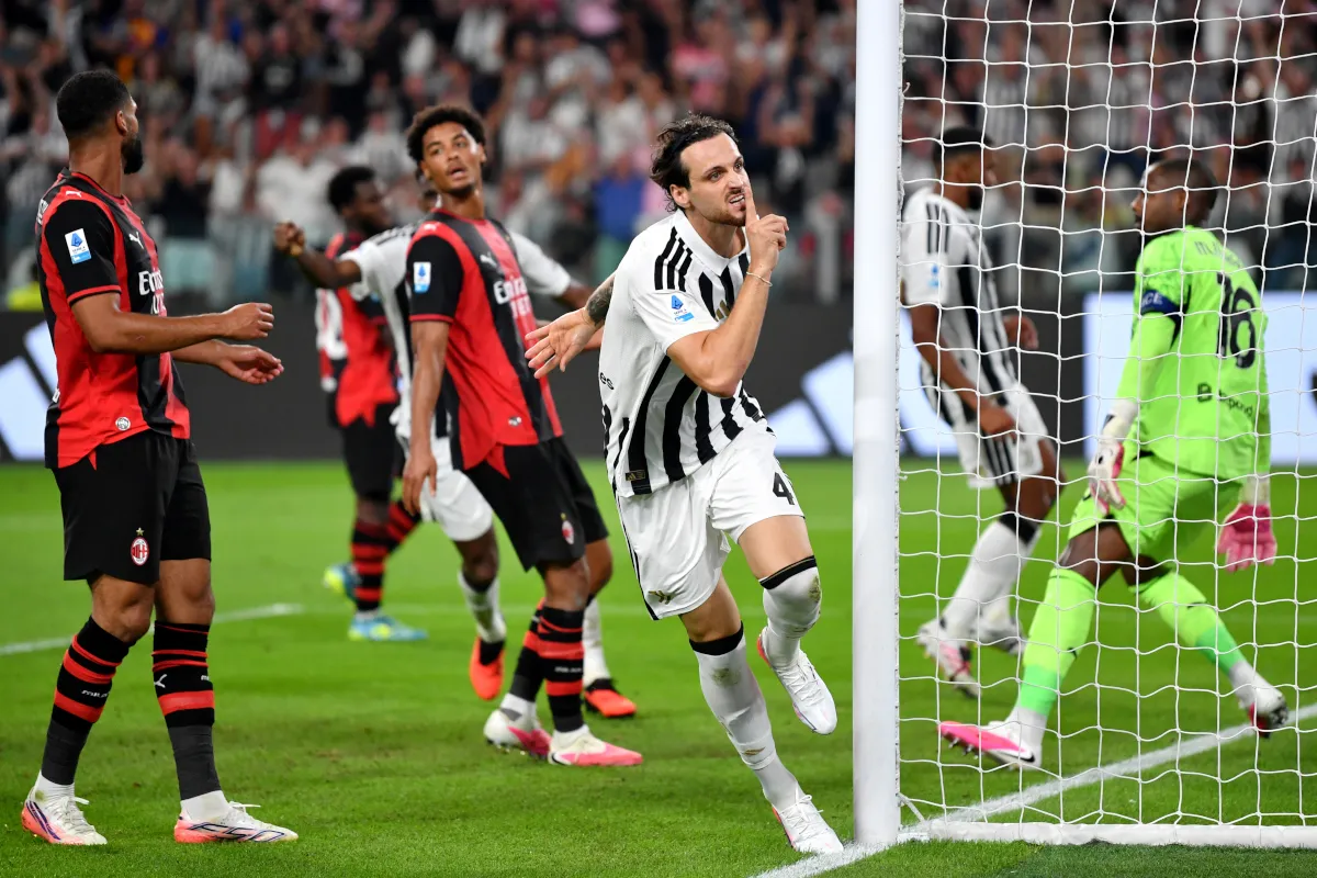Résultat Juventus vs Milan avec un score de un partout après un but décisif de Federico Gatti