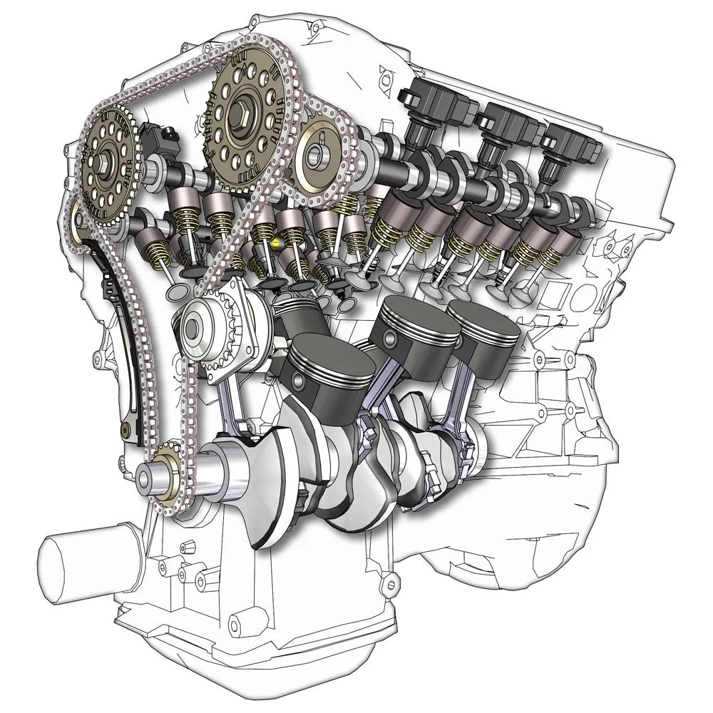 Schéma technique et secrets de conception du moteur V6 dans l'industrie automobile